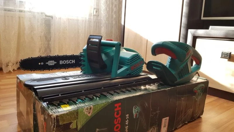 Електропила Bosch AKE 30 S + кущоріз Bosch AHS 45-16 — фото 4
