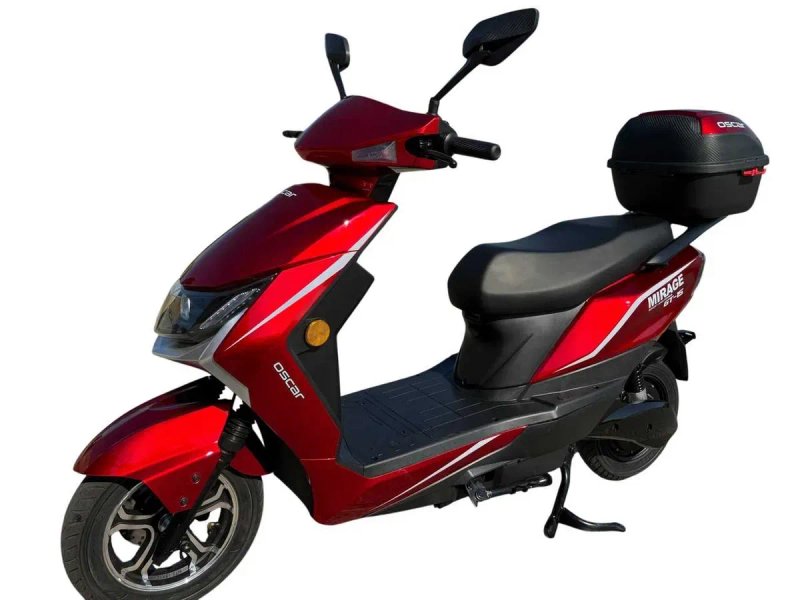 Електроскутер Oscar Mirage GT-15 1500W 72V 25Ah графен червоний двомісний — фото 2