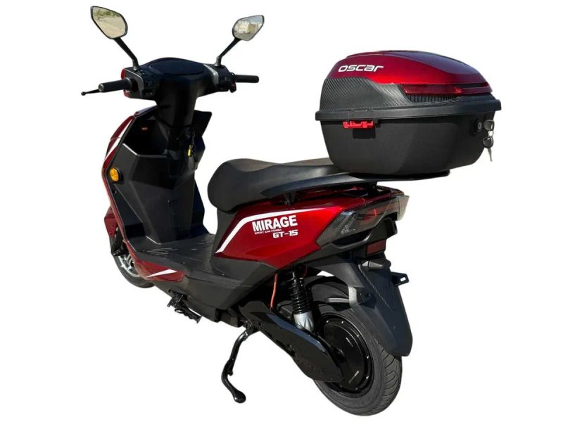 Електроскутер Oscar Mirage GT-15 1500W 72V 25Ah графен червоний двомісний — фото 7