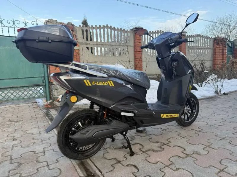 Електроскутер Sok E-Lead PRO 2999W 50A 76.7V LifePo4 / скутер чорний — фото 2