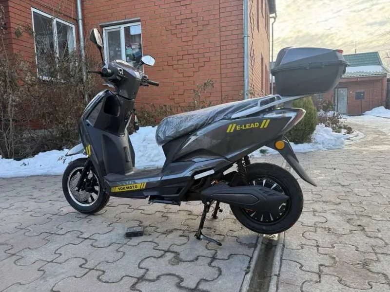 Електроскутер Sok E-Lead PRO 2999W 50A 76.7V LifePo4 / скутер чорний — фото 7