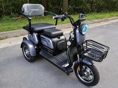 Електроскутер трицикл Crosser TR1 1500 W 77v 30A LFP/Grapfen 2026 База Vintik Shpuntik Графитовый