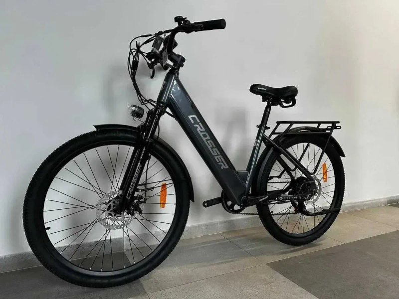 Електровелосипед Crosser E-City Pro 26" 48V/500W/10.4Ah 2026 - Темно-сірий — фото 2