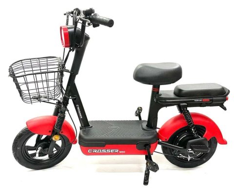 Електровелосипед Crosser Mini мотор 450W, 48V 12AH (4шт АКБ) Червоний