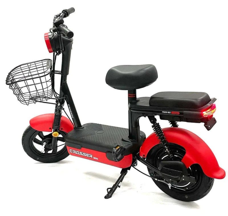 Електровелосипед Crosser Mini мотор 450W, 48V 12AH (4шт АКБ) Червоний — фото 4