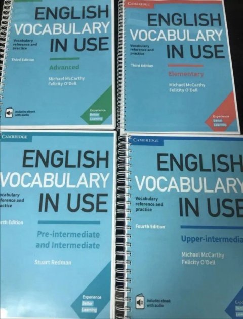 English vocabulary in use, English idioms, phrasal verbs, grammar i