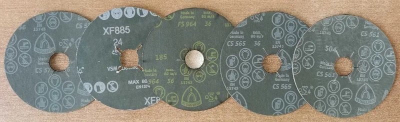 Фибровые круги шлифовальные Klingspor VSM BOSCH оригинал  125 мм — фото 2