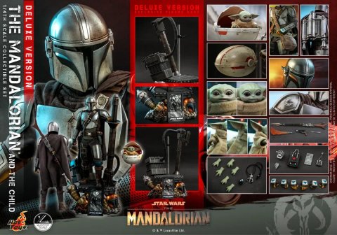 Фигурка 1/4 HOT TOYS QS 16 THE MANDALORIAN & THE CHILD делюкс версия. Star wars