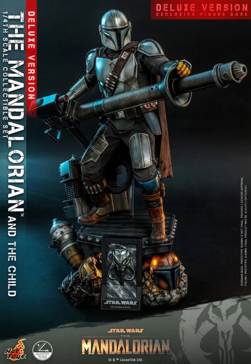 Фигурка 1/4 HOT TOYS QS 16 THE MANDALORIAN & THE CHILD делюкс версия. Star wars — фото 3