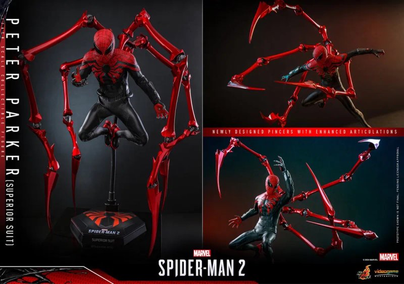 Фигурка 1/6 hot toys vgm61 SPIDER-MAN 2 – PETER PARKER (SUPERIOR SUIT) — фото 2
