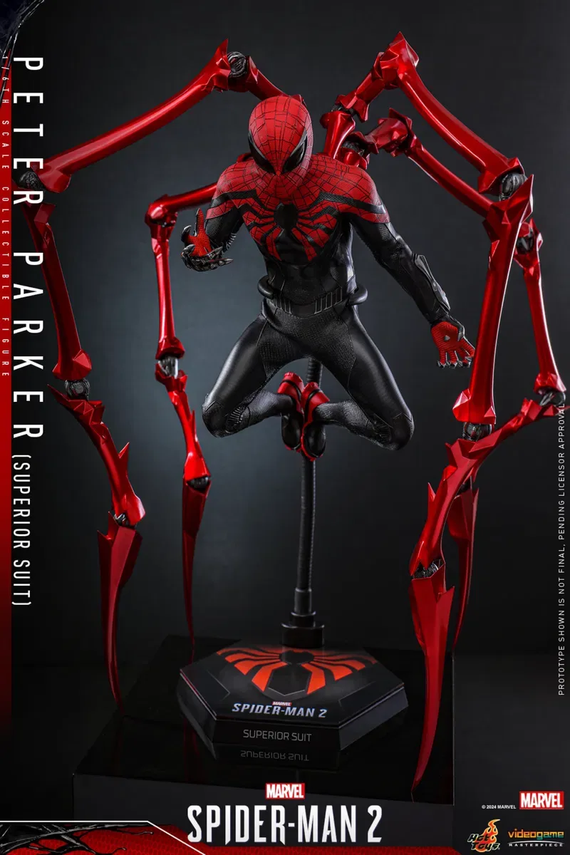 Фигурка 1/6 hot toys vgm61 SPIDER-MAN 2 – PETER PARKER (SUPERIOR SUIT) — фото 4