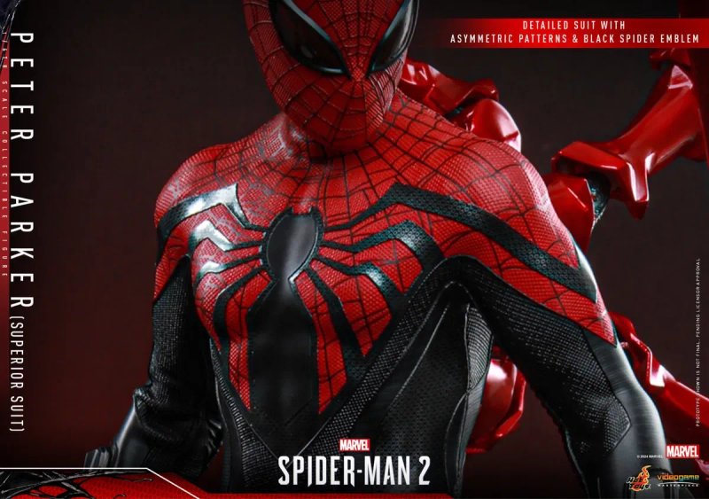 Фигурка 1/6 hot toys vgm61 SPIDER-MAN 2 – PETER PARKER (SUPERIOR SUIT) — фото 7