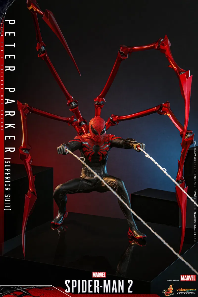 Фигурка 1/6 hot toys vgm61 SPIDER-MAN 2 – PETER PARKER (SUPERIOR SUIT) — фото 8