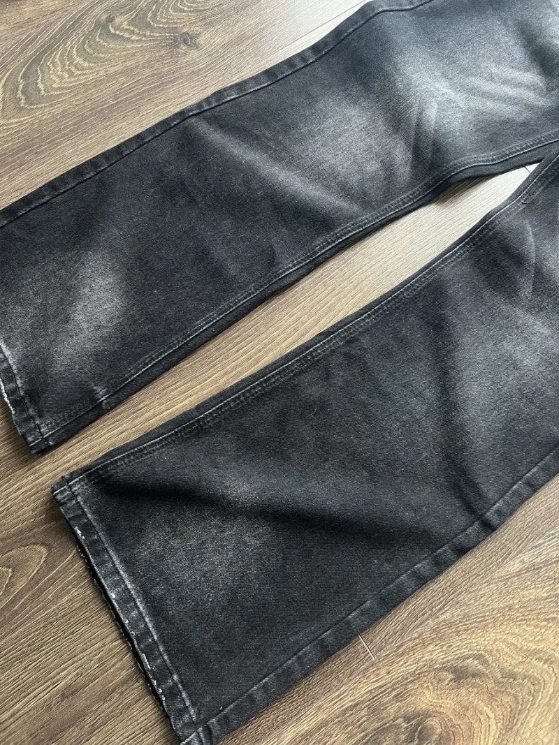 Flared Джинси Фларед Клеш Широкі Джинси Чорні Baggy Y2K SK8 Потерті — фото 3
