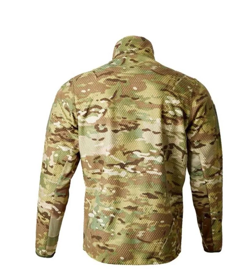 Флісова кофта ALPHA Мультикам Кубик  Тактична військова фліска | Кофта ЗСУ | Fleece 300 г/м² | Military | Multicam | 44-62 — фото 3