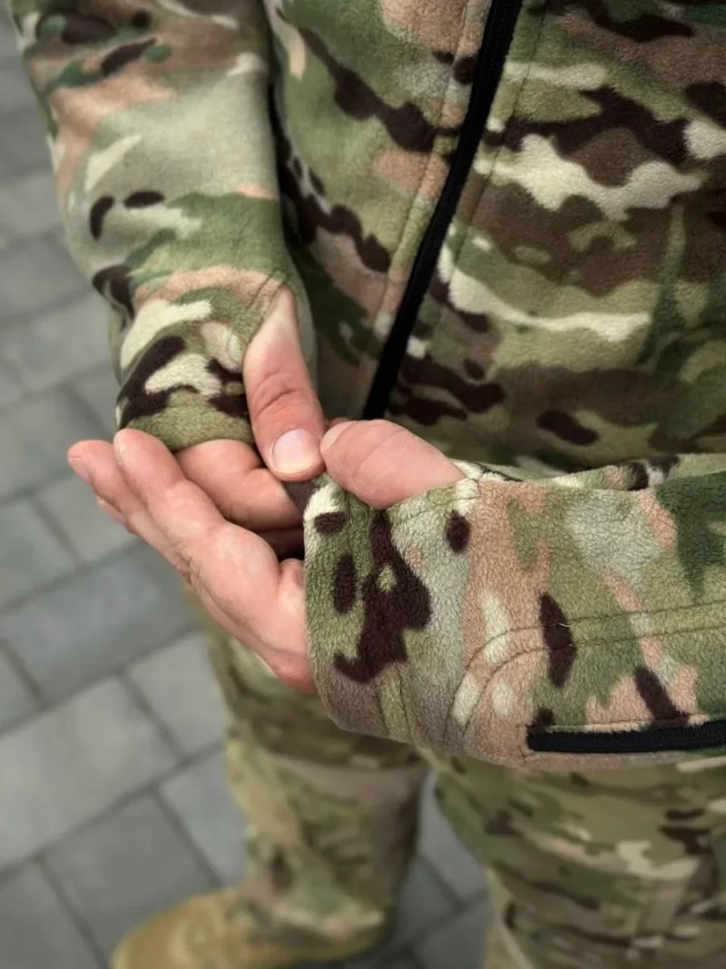 Флісова кофта Han Wild Мультикам | Тактична фліска | Військова кофта ЗСУ | Фліс Military Multicam | Тактичний одяг | Кофта 00598 — фото 2