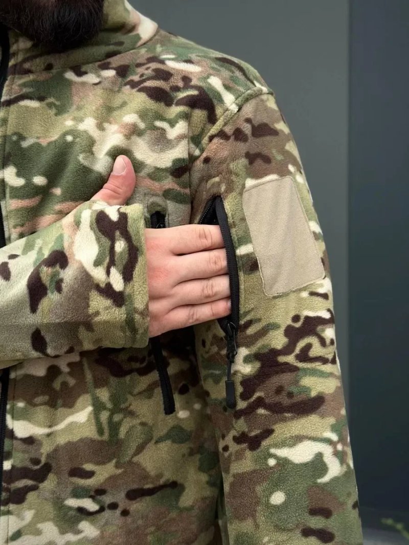 Флісова кофта Han Wild Мультикам | Тактична фліска | Військова кофта ЗСУ | Фліс Military Multicam | Тактичний одяг | Кофта 00598 — фото 7