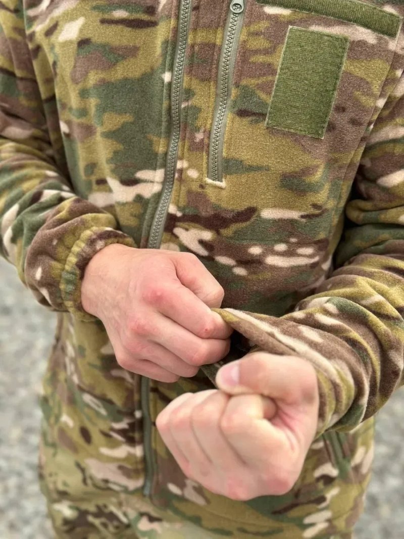 Флісова кофта Мультикам 300 | Тактична фліска | Військова кофта ЗСУ | Фліс Military Multicam | Тактичний одяг | Кофта на флісі | 00080 — фото 2