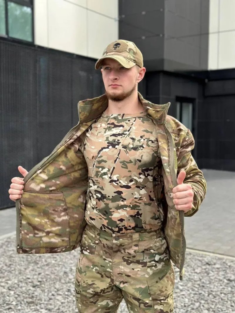 Флісова кофта Мультикам 300 | Тактична фліска | Військова кофта ЗСУ | Фліс Military Multicam | Тактичний одяг | Кофта на флісі | 00080 — фото 4