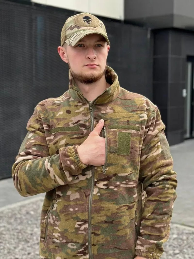 Флісова кофта Мультикам 300 | Тактична фліска | Військова кофта ЗСУ | Фліс Military Multicam | Тактичний одяг | Кофта на флісі | 00080 — фото 7