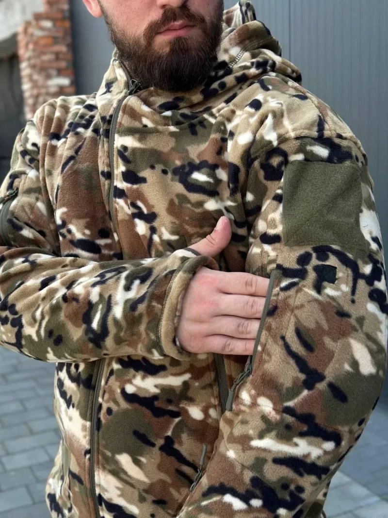 Флісова кофта Shark Мультикам | Тактична фліска | Військова кофта ЗСУ | Military Multicam | Тактичний одяг | Тепла кофта | S-XXXL — фото 4