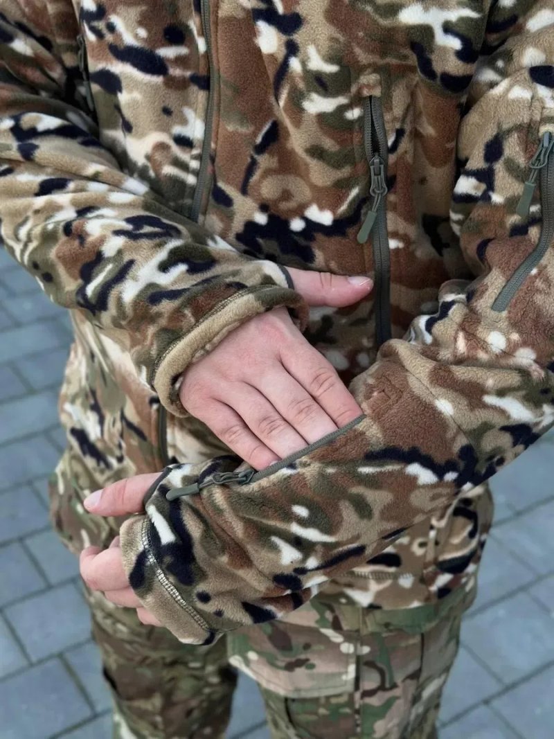 Флісова кофта Shark Мультикам | Тактична фліска | Військова кофта ЗСУ | Military Multicam | Тактичний одяг | Тепла кофта | S-XXXL — фото 6