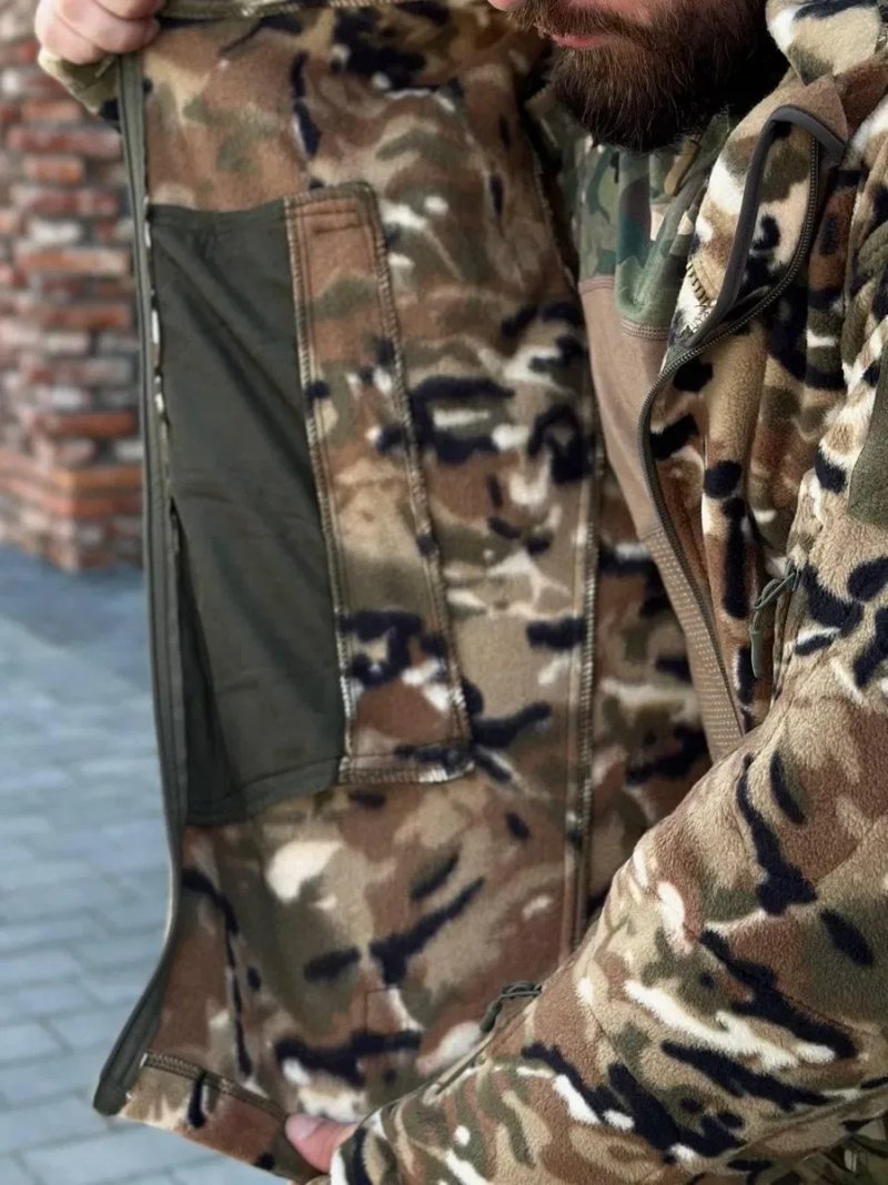 Флісова кофта Shark Мультикам | Тактична фліска | Військова кофта ЗСУ | Military Multicam | Тактичний одяг | Тепла кофта | S-XXXL — фото 7