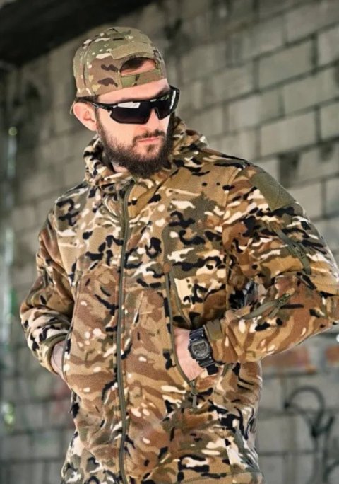 Флісова кофта з капюшоном