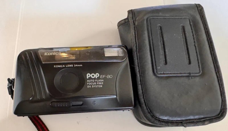 Фотоапарат плівковий Konica Pop EF-80 з чохлом — фото 2
