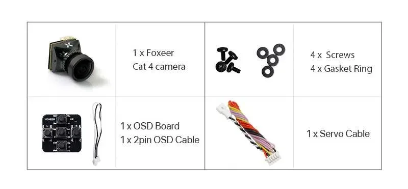 FPV камера Foxeer Cat 4 Micro 2.1mm 1200TVL 19x19 StarLight cat 3 — фото 4