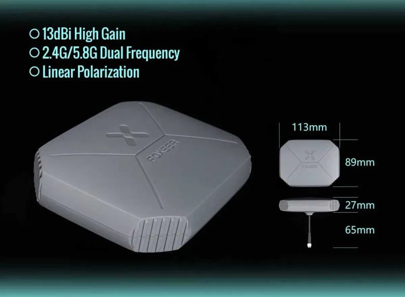 FPV Патч антена Foxeer Echo 2 Max 2.4G/5.8G 13dBi SMA — фото 2