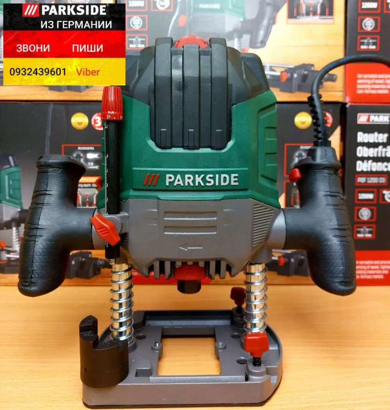 Фрезер ручной вертикальный по дереву из ГЕРМАНИИ Parkside POF 1200 D3 ручний фрезер по дереву фреза Парксайд — фото 4