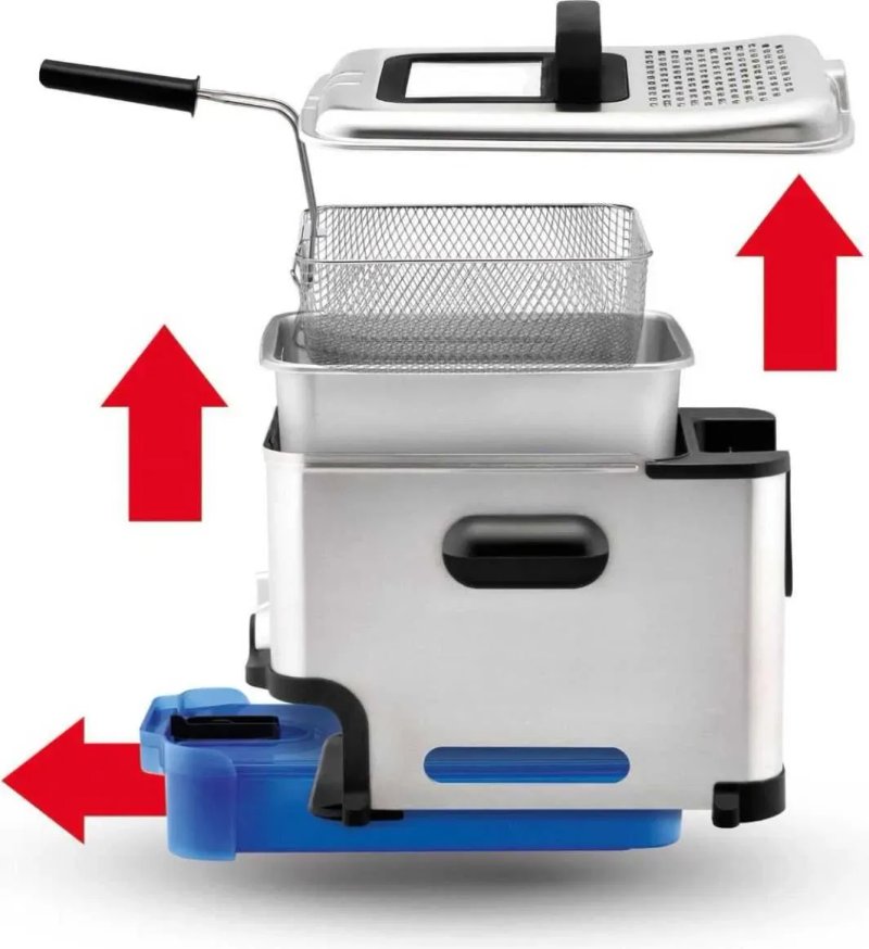 Фритюрниця Tefal Oleoclean Pro Inox & Design FR804015 картопля фрі фастфуд — фото 3
