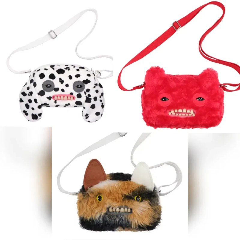 Fuggler фуглер фаглер мягкие сумочки котик далматинец красная оригинал сумка crossbody bag — фото 2