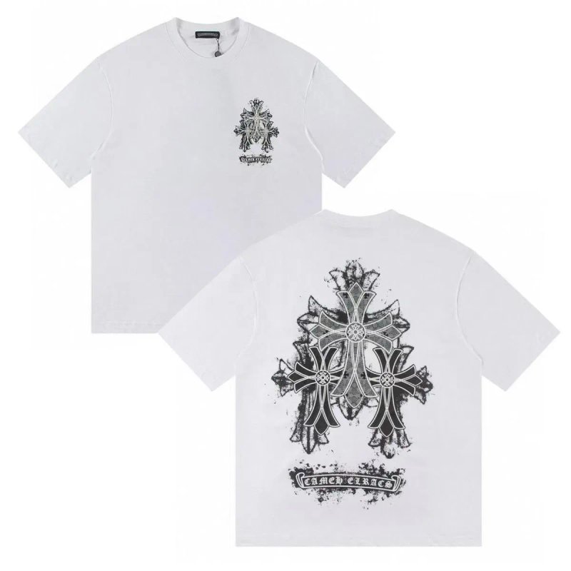 Футбокли Chrome Hearts унисекс Хром Хартс с керстами новинка 2025 — фото 4
