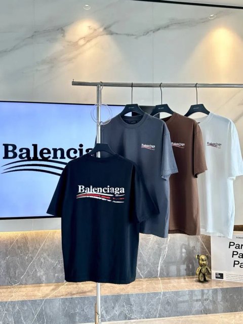 Футболка Balenciaga чорна / біла оверсайз S M L XL