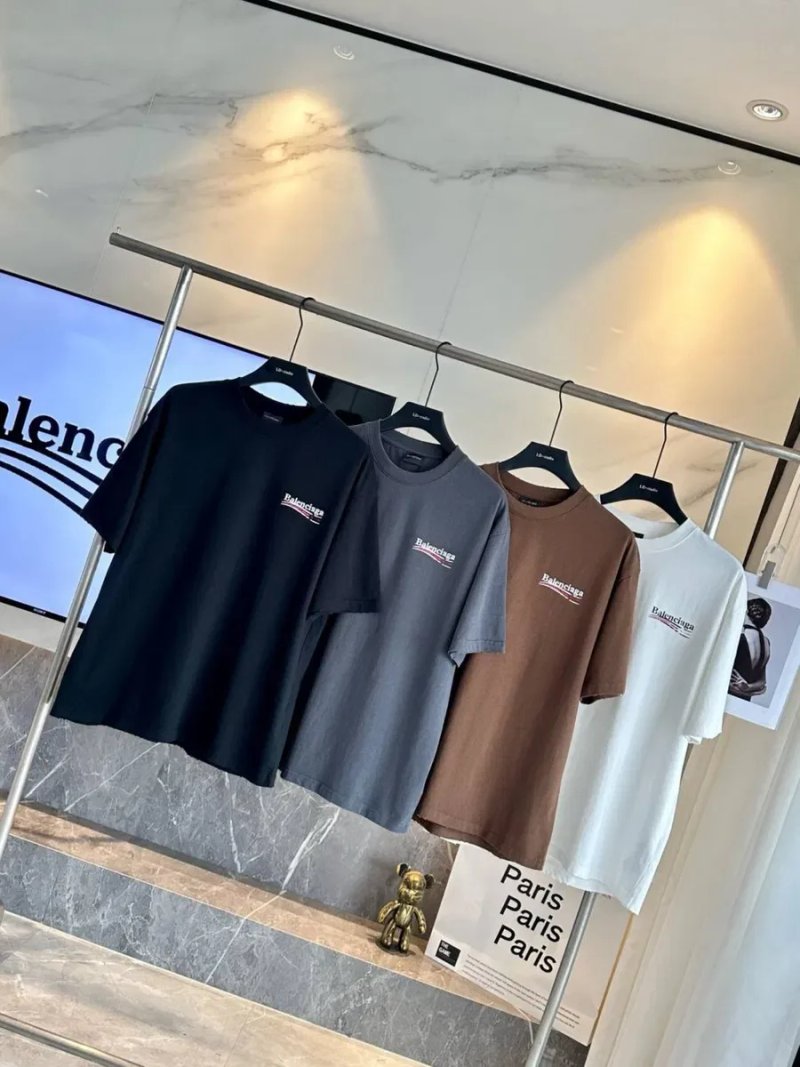 Футболка Balenciaga чорна / біла оверсайз S M L XL — фото 4
