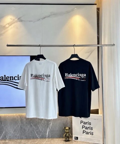 Футболка Balenciaga oversize чорна та біла S M L XL