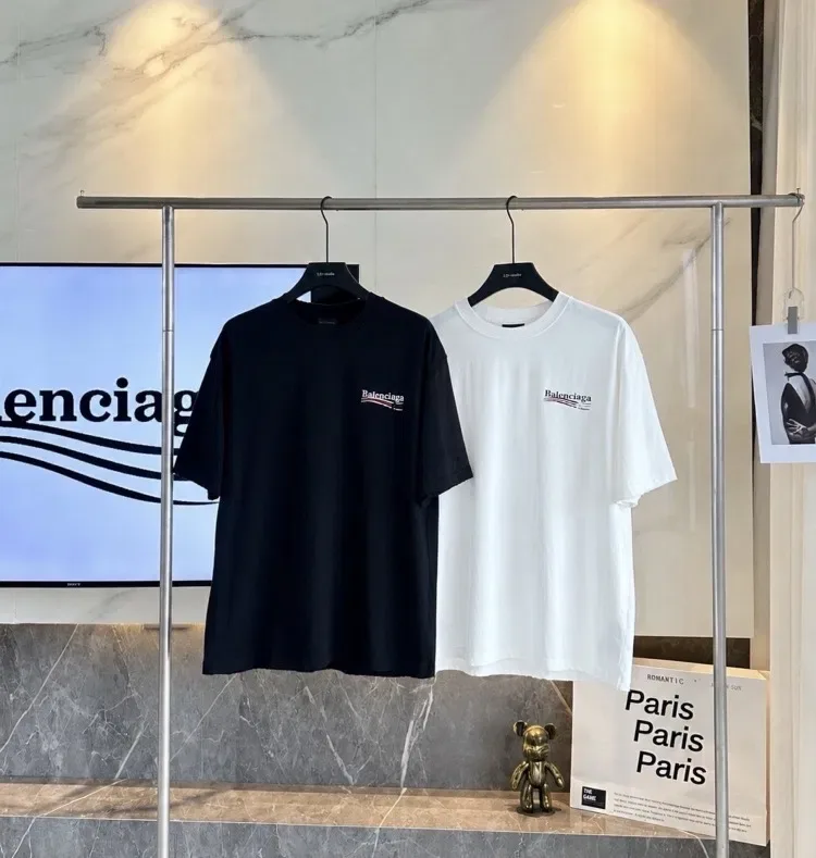 Футболка Balenciaga oversize чорна та біла S M L XL — фото 2