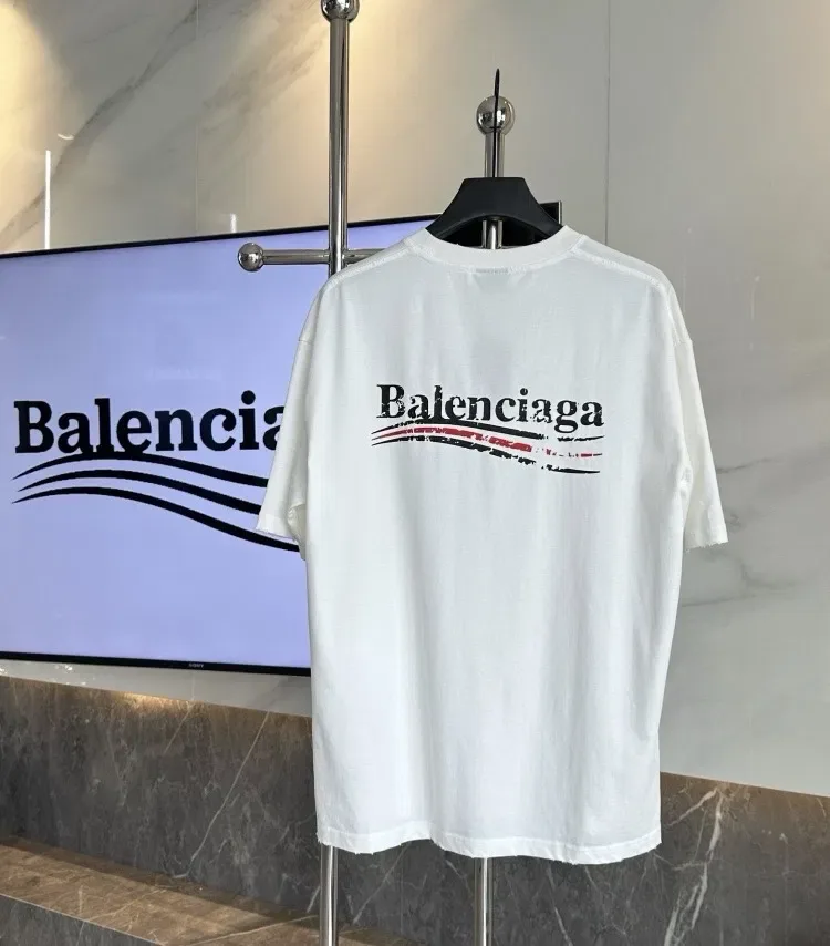 Футболка Balenciaga oversize чорна та біла S M L XL — фото 3