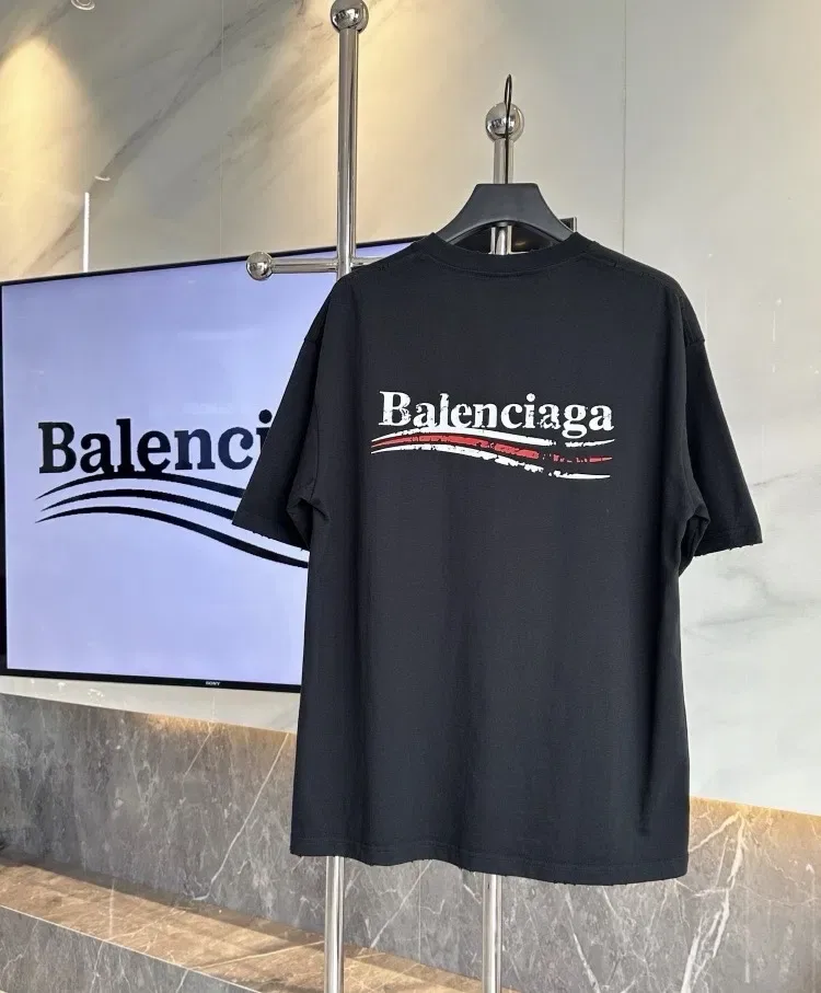 Футболка Balenciaga oversize чорна та біла S M L XL — фото 4