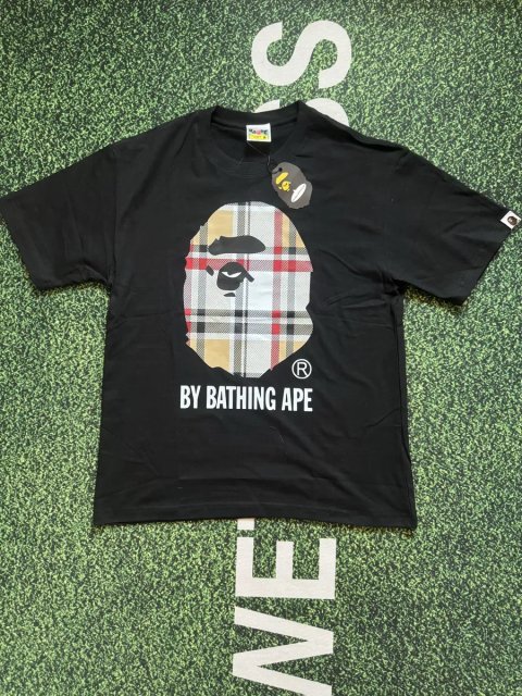 Футболка bape burberry бейп барбері барбери барберри барберрі чорні біла