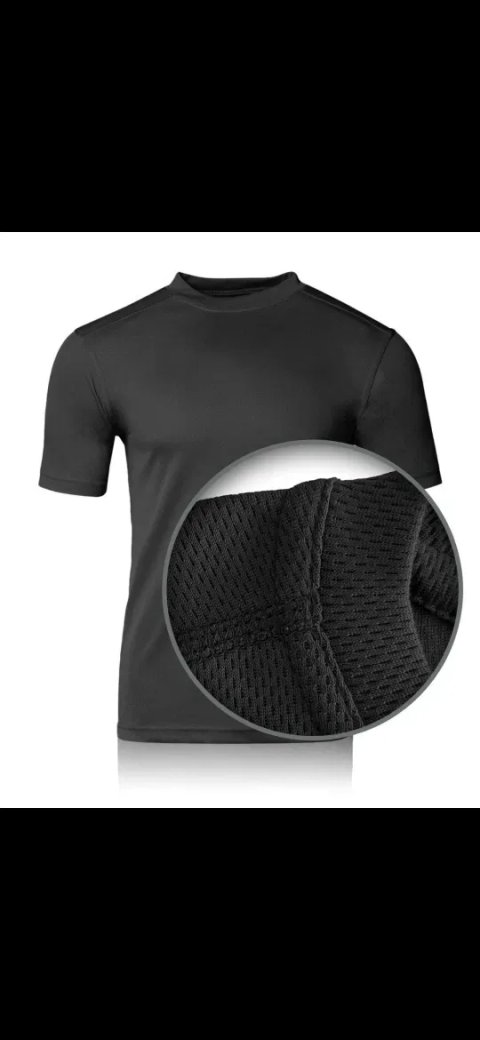 Футболка черная (CoolMax), размеры M L XL XXL. Собственное производство