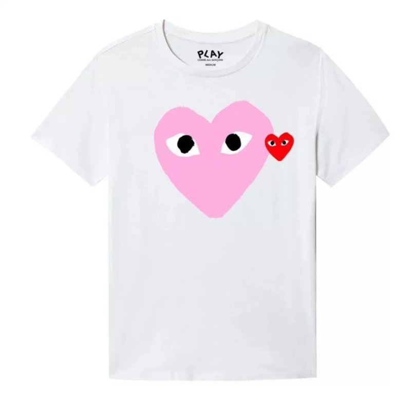 Футболка  Comme des Garcons Play Logo унисекс черная белая плей New — фото 7