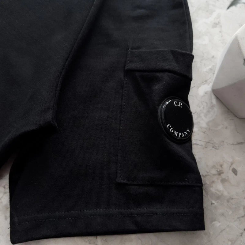 Футболка CP Company Лінза чоловіча чорна, біла | Мужская футболка СП Компани линза черная, белая — фото 5