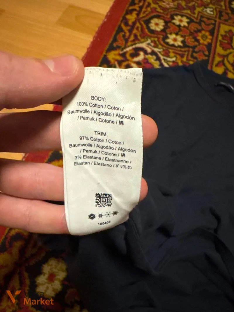 Футболка Fred Perry темно-синя — фото 3