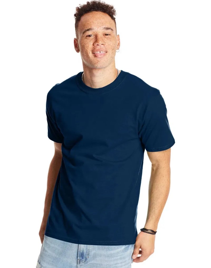 Футболка Hanes Heavyweight зі щільної бавовняної тканини — фото 2