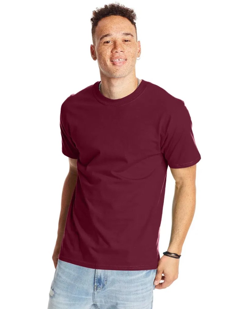 Футболка Hanes Heavyweight зі щільної бавовняної тканини — фото 3