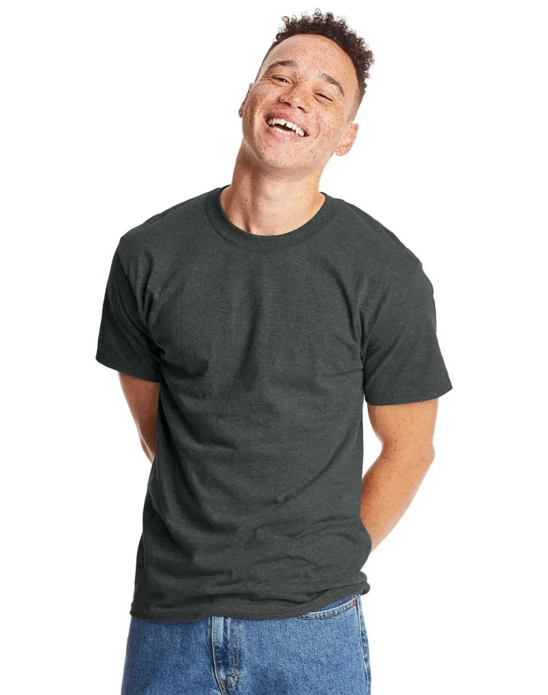 Футболка Hanes Heavyweight зі щільної бавовняної тканини — фото 4