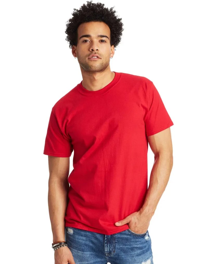Футболка Hanes Heavyweight зі щільної бавовняної тканини — фото 6